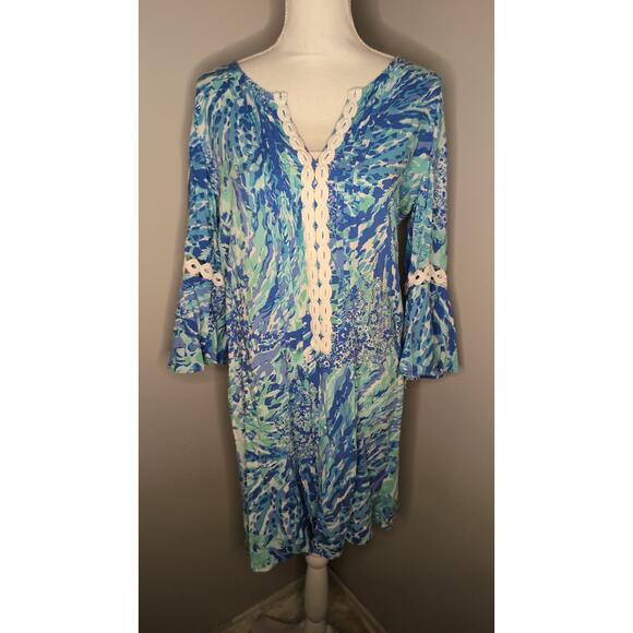 Lilly Pulitzer Dresses & Skirts - Lilly Pulitzer Hollie tunic dress Blue Haven Hey Hey Soleil